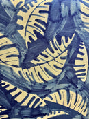 Linho Misto Estampa Folhas