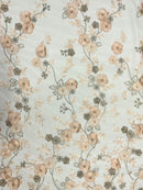 Renda Bordada Floral 3D