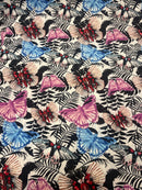 Crepe Georgete Estampado Borboletas