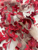 Renda Bordada Floral 3D I