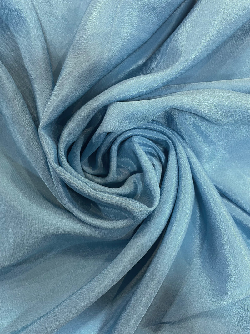 Crepe de Chine Azul - Vários tons