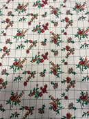 Linho Misto Estampado Ramos