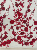 Renda Bordada Floral 3D I