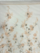 Renda Bordada Floral 3D