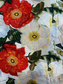 Renda Bordada Floral 3D