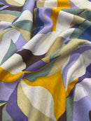 Linho Misto Estampado Abstrato