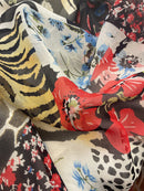 Georgete Estampado Seda Pura Patchwork