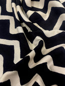 Linho Misto Estampado Zigzag