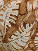 Linho Misto Estampa Folhas