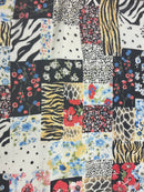 Georgete Estampado Seda Pura Patchwork