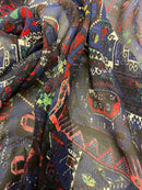 Georgete Estampado Seda Pura