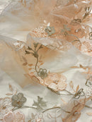 Renda Bordada Floral 3D