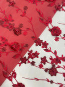 Renda Bordada Floral 3D I