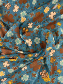 Georgete Estampado Seda Pura Trevo