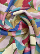 Linho Misto Estampado Abstrato