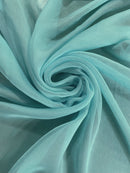 Chiffon de Seda Azul - Vários tons