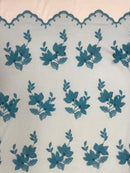 Renda Bordada Floral 3D