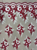 Tule Bordado Lilies 1739