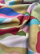 Linho Misto Estampado Abstrato