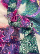 Georgete Estampado Seda Pura