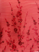 Renda Bordada Floral 3D I