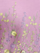 Renda Bordada Floral 3D II