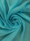 Chiffon de Seda Azul - Vários tons