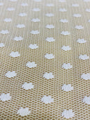 Tule Poá Flocado Branco