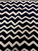 Linho Misto Estampado Zigzag