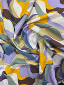 Linho Misto Estampado Abstrato