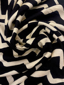 Linho Misto Estampado Zigzag