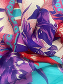 Georgete Estampado Seda Pura