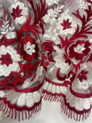 Tule Bordado Lilies 1739