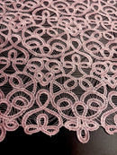 CORTE Renda Guipir Rosa (1,1m)