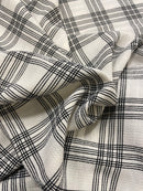 Crepe Georgete Estampado Xadrez