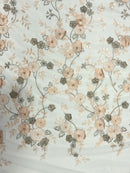 Renda Bordada Floral 3D