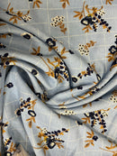 Linho Misto Estampado Ramos