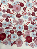 Renda Bordada Floral 3D II