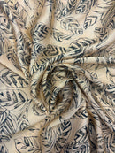 Cetim de Seda Folhas