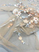 Renda Bordada Floral 3D I