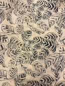 Cetim de Seda Folhas