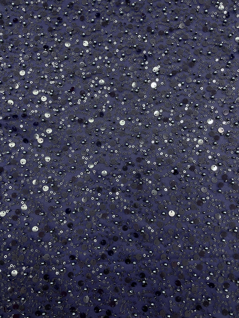 Tule Bordado Glamour Azul (1,90m)