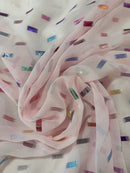 Georgete 100% Seda Bordado