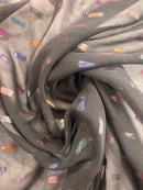 Georgete 100% Seda Bordado