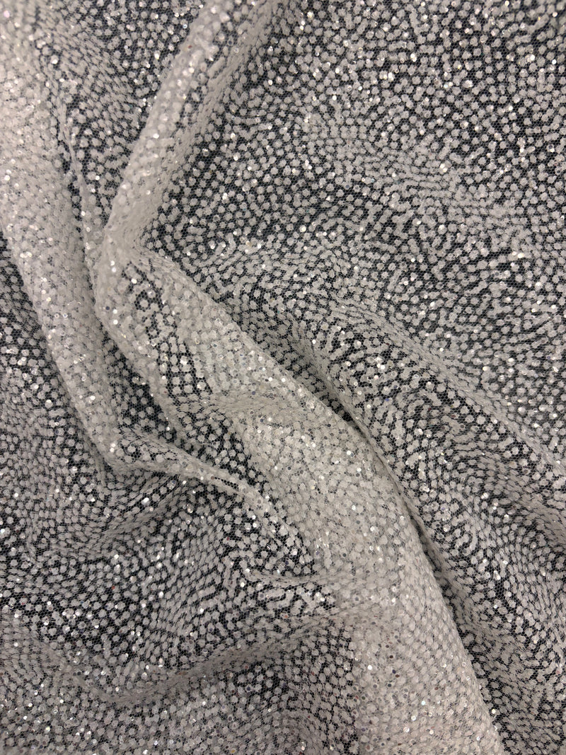 Tule Glitter Off White