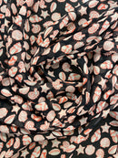 Georgete Estampado Seda Pura Conchas