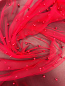 Tule com Pérolas Colorido