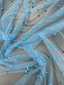 Tule com Pérolas Colorido