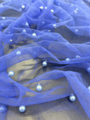 Tule com Pérolas Colorido