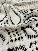 Renda Crochet Natural Flor